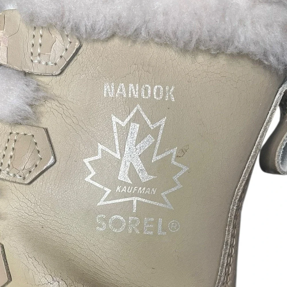 SOREL Vintage Nanook Kaufman Winter Boots‎ Wool Removable Liner Women's Size 5